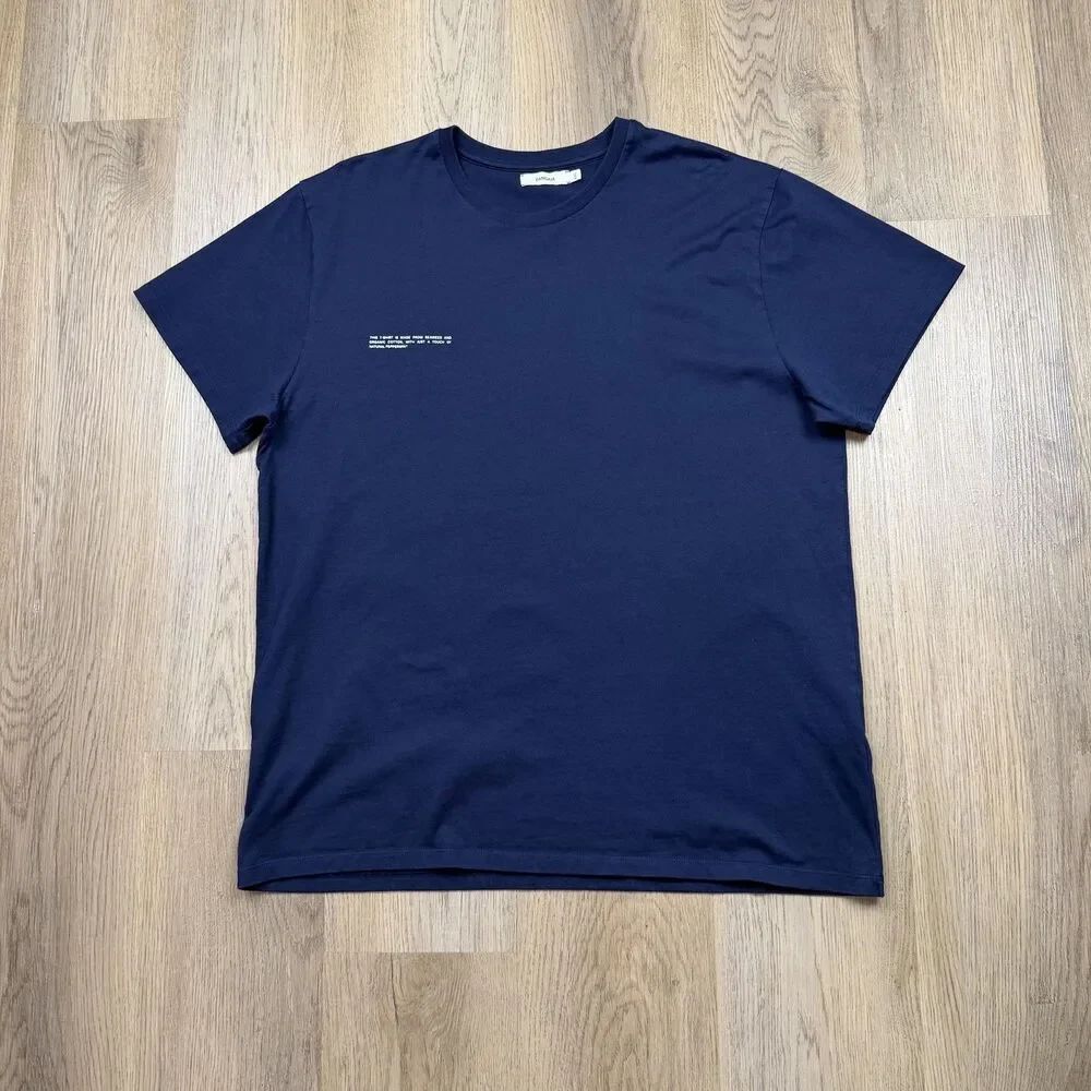 PANGAIA Shirt Mens 2XL Blue Organic Cotton Seaweed Peppermint Graphic Eco Tee